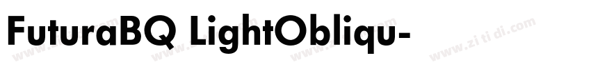 FuturaBQ LightObliqu字体转换